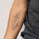 Lupo e forme geometriche