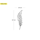 Tatuaggio piuma semplice