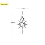 Tatuaggio con piccoli elementi luna e sole