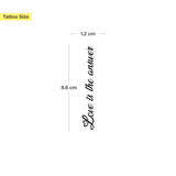 Tatuaggio "Love is the answer"