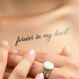 Tatuaggio "forever in my heart"