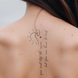 Tatuaggio "you cant stop the waves but you can learn to surf"