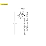 Tatuaggio "you cant stop the waves but you can learn to surf"