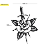 Tatuaggio Pugnale e Rosa