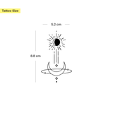 Tatuaggio con elementi universo
