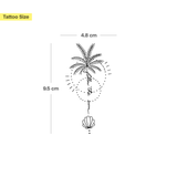 Tatuaggio palma che segue il sole