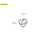 Pferd und Herz Tattoo