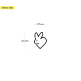 Häschen-Herz Tattoo