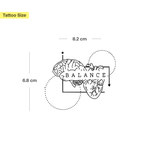 Tatuaggio cuore, mente e equilibrio