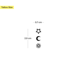 Stern, Mond, Sonne II Tattoo