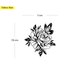 Tatuaggio rosa con farfalla