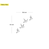 Tatuaggio uccelli in volo