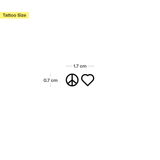 Tatuaggio Pace e Cuore