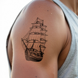 Tatuaggio grande nave pirata