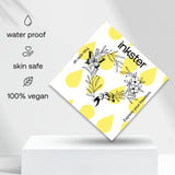 Tatuaggio corona di fiori a forma di cuore con farfalla e pesce