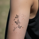 Tatuaggio rampicante di farfalle