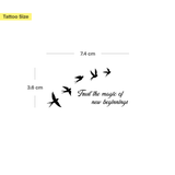 "Trust the magic of new beginnings" - Tatuaggio uccelli