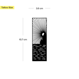 Tatuaggio tramonto nel rettangolo