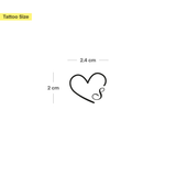Cuore con iniziali (A-Z)