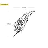 Tatuaggio piuma con fiori