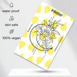 Tatuaggio luna con fiori grande