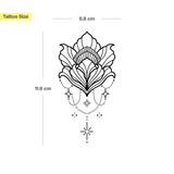 Tatuaggio loto geometrico