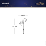 Harry Potter Zauberstab mit Sternen Tattoo