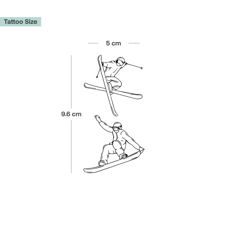 Tatuaggio dei compagni di sci/snowboard