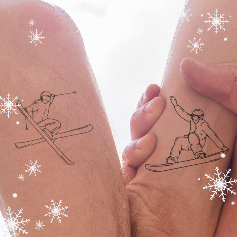 Tatuaggio dei compagni di sci/snowboard