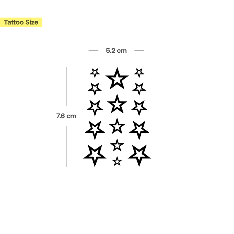 Tatuaggio stelle personalizzate