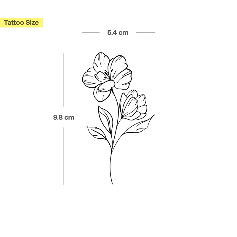Tatuaggio di fiore filigranato 