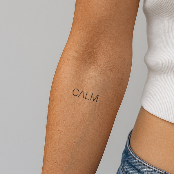 Scritta "CALM"