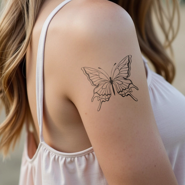 Tatuaggio di farfalla che si scioglie