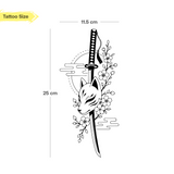 Tatuaggio Kitsune Katana