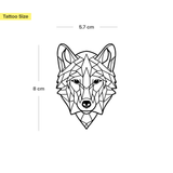 Tatuaggio lupo geometrico grande