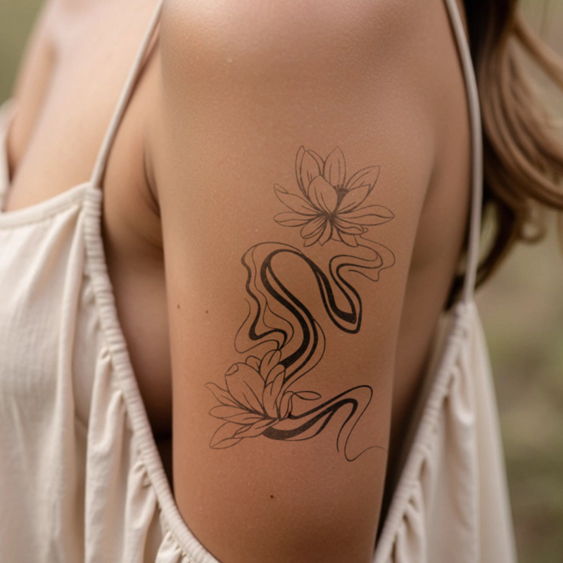 Tatuaggio loto che si scioglie