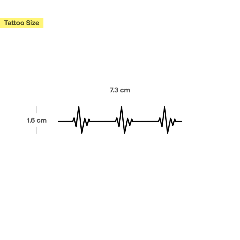 Drei-Wellen Herzschlag Tattoo