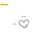 Cuore con iniziali (A-Z)
