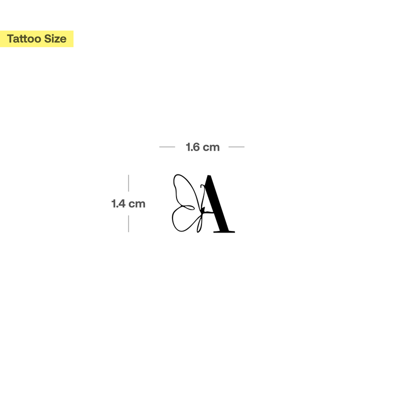 Farfalla con iniziali (A-Z)