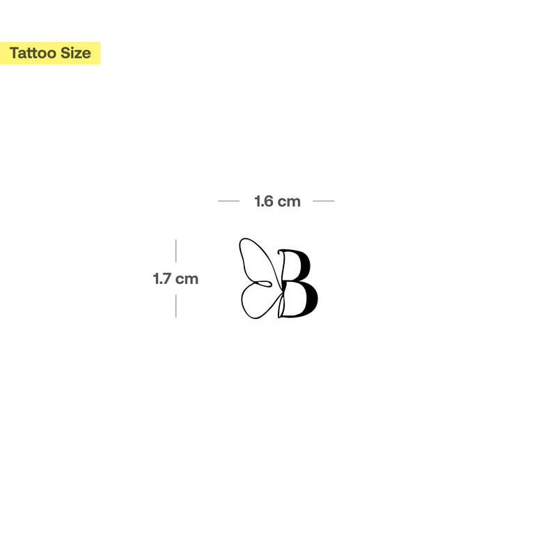 Farfalla con iniziali (A-Z)