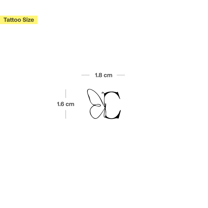 Farfalla con iniziali (A-Z)