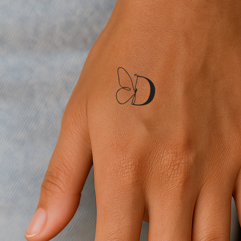 Farfalla con iniziali (A-Z)