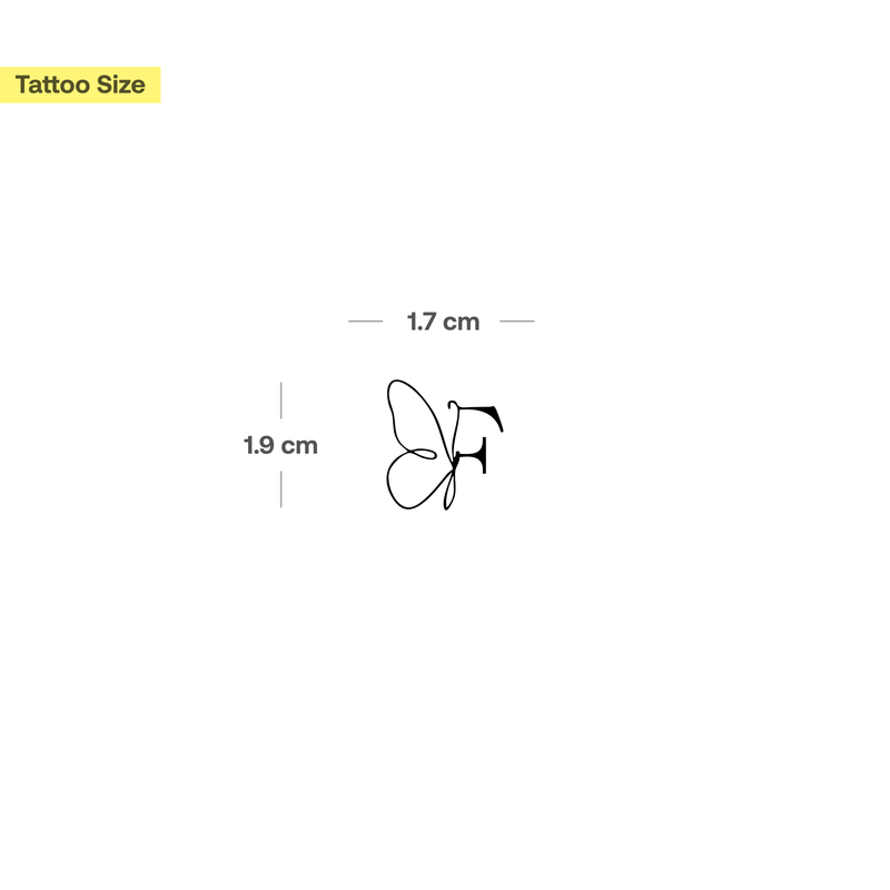 Farfalla con iniziali (A-Z)