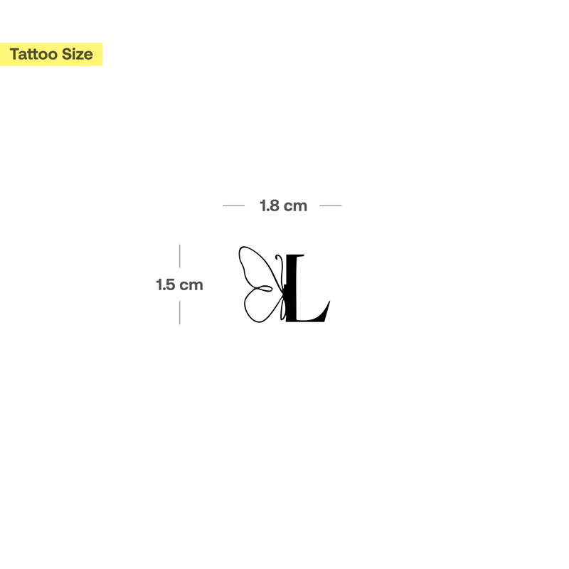 Farfalla con iniziali (A-Z)