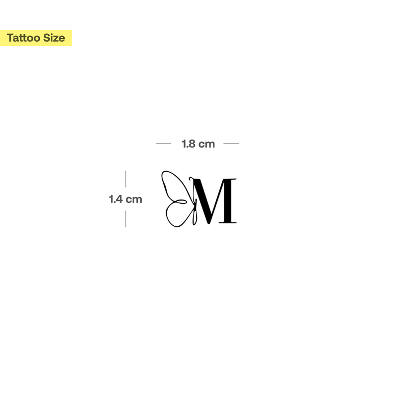 Farfalla con iniziali (A-Z)