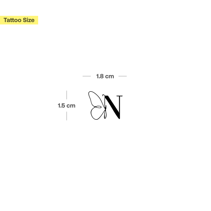 Farfalla con iniziali (A-Z)