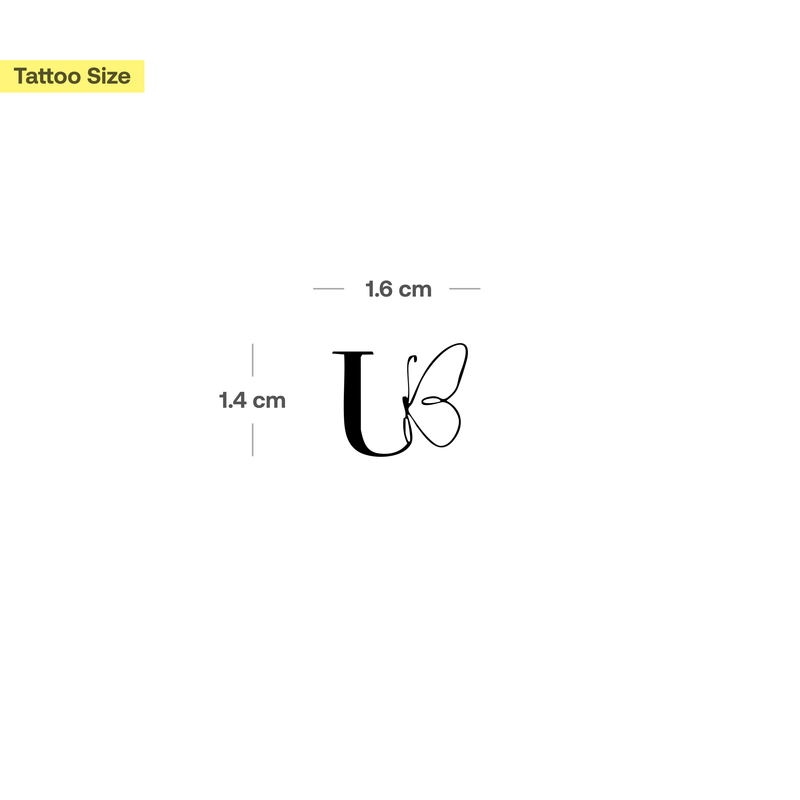 Farfalla con iniziali (A-Z)