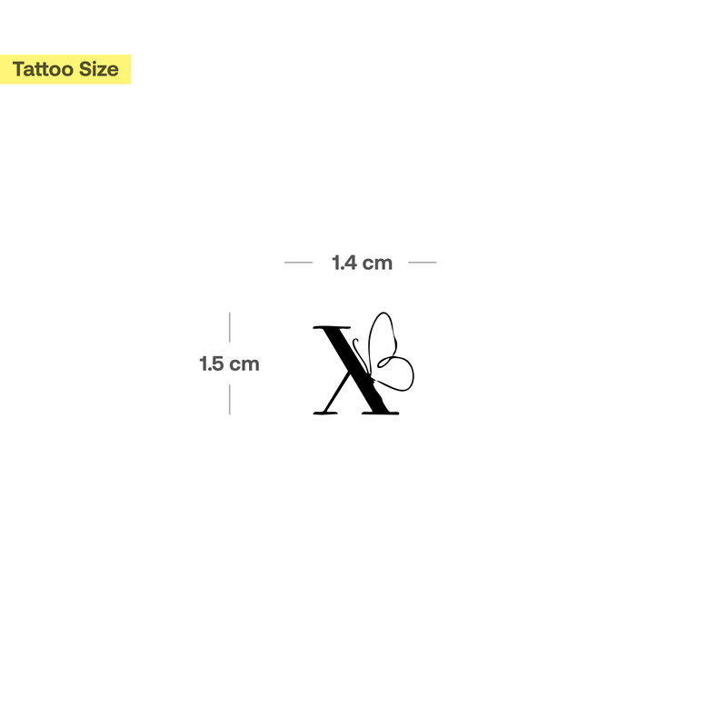 Farfalla con iniziali (A-Z)