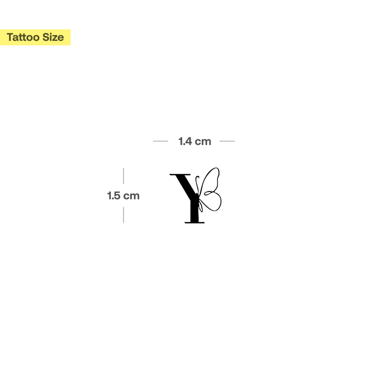 Farfalla con iniziali (A-Z)