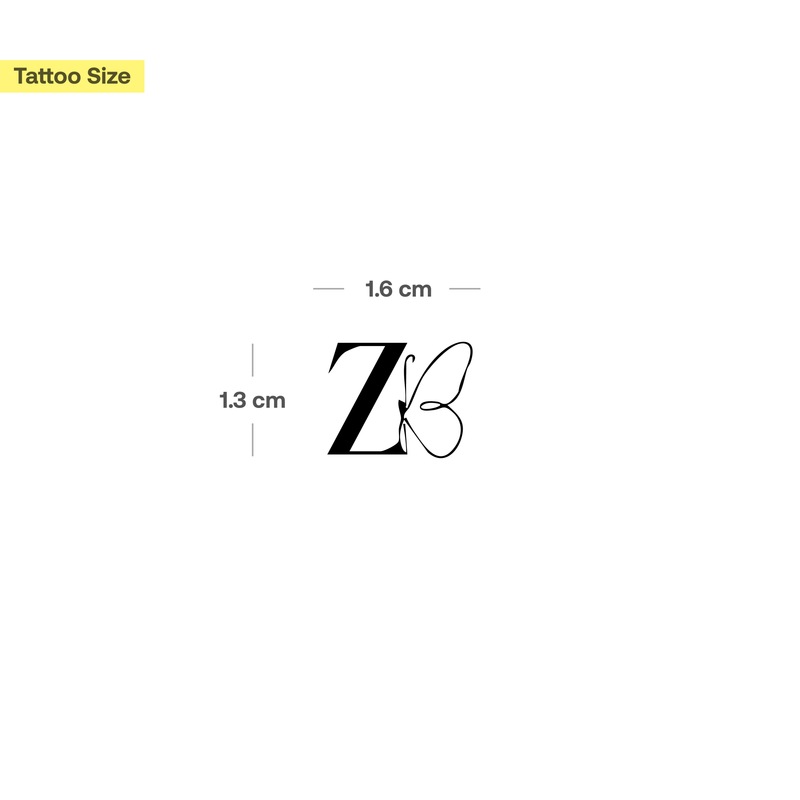 Farfalla con iniziali (A-Z)